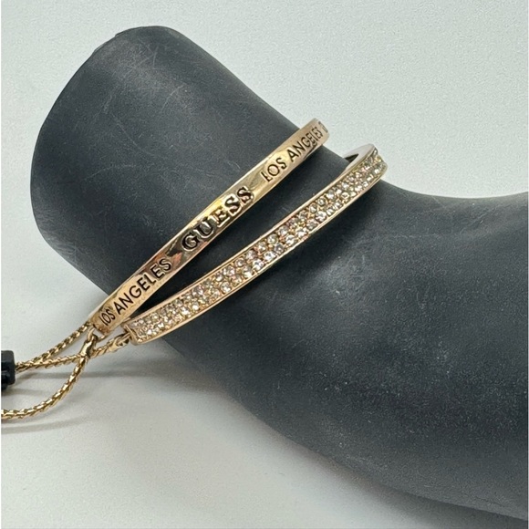 Guess Cuff Slider Bracelet Set of 2 in Gold - Picture 6 of 11